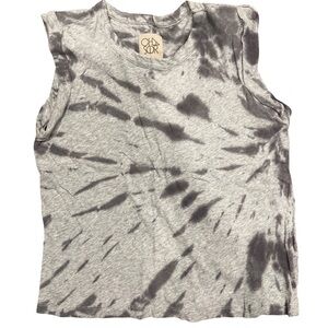 Gray Tie-Dye Tank Top